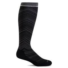 Sockwell Women's Full Flattery Moderate Compression Socks Wide Calf Black