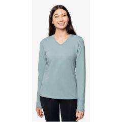 Insect Shield W UPF Dri-Balance LS V-Neck Tee L LW-1016-SLB-L