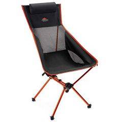 Cascade Mountain Tech UL Packable High-Back Chair - Black HBS-BK