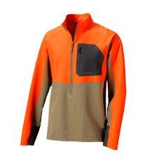 Orvis Men's PRO LT Softshell Pullover Tan/Blaze 2XJZ015 