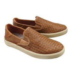 Olukai Men's Lae'ahi Lauhala Woven Leather Shoe (Fox) 10486-FXFX 