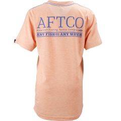 Aftco Youth Anytime Short Sleeve Performance Shirt Melon Heather