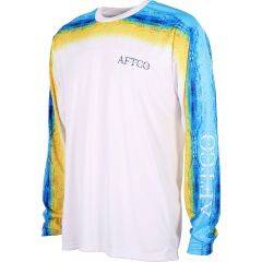 Aftco Dojo Mojo Long Sleeve Performance Shirt White M61142WHT