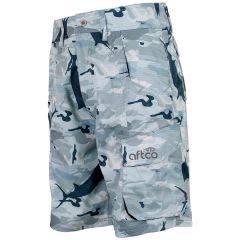 Aftco Tactical Fishing Shorts Size Gray Camo M82-GCAM