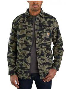 Carhartt Men's Rugged Flex Canvas  FleeceLined Camo Shirt/Jct 