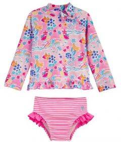 Coolibar Youth Guppy Ruffle Rash Guard Set 