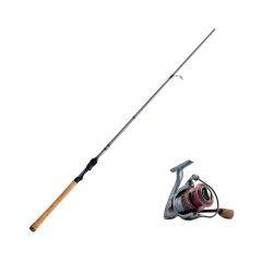 Fenwick Elite Walley Spinning Rod 7ft 4in Medium Light Fast with Pflueger President XT 30X