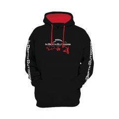 In-Depth Outdoors Embroidered Hoodie Black/Red IDOH03