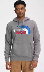 North Face Men's USA Box Pullover Hoodie TNF Med Gry Hthr NF0A532EDYY