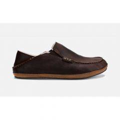 Olukai Olukai Moloa Premium Leather Slipper (Dark Wood) 10252-6363 
