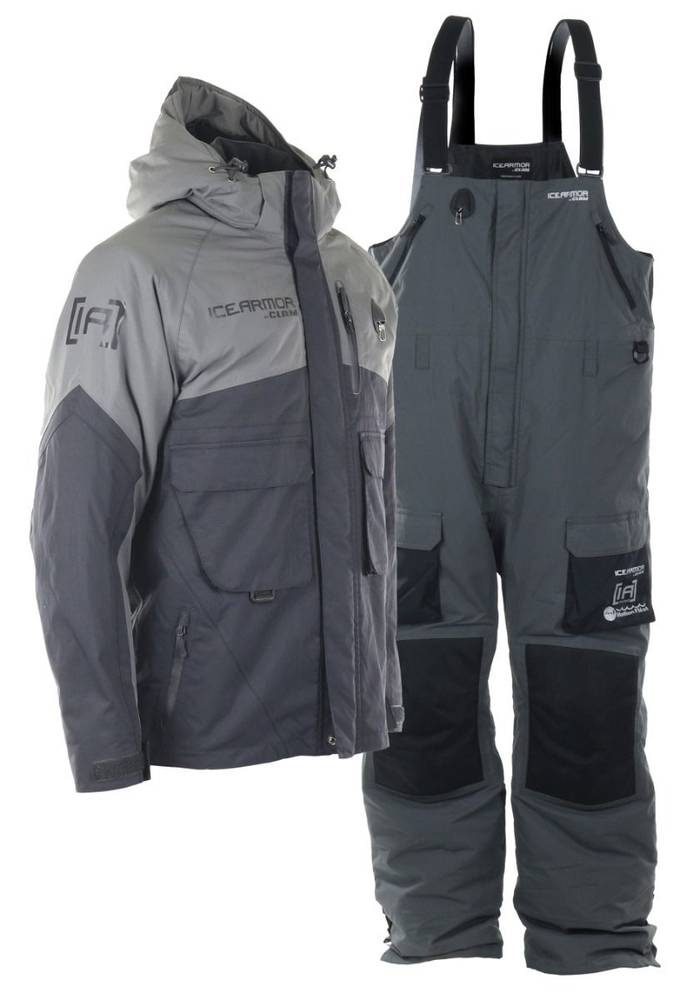 Ice Armor By Clam Ascent-Charcoal IceArmorClam-Ascent-Charcoal Ice Armor by Clam  Men's Ascent Suit Ascent