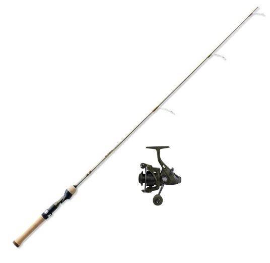 St. Croix PNS64LF-TGF-500 St.Croix-PNS64LF-TGF-500 Panfish Spinning Rod 6ft  4in Light Fast with Okuma Ceymar Green BF-500 0 Separately Fixed