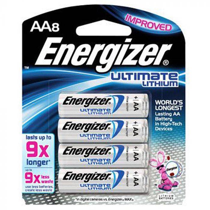 Energizer Ultimate Lithium AA Batteries, 8 Count (L91SBP-8)