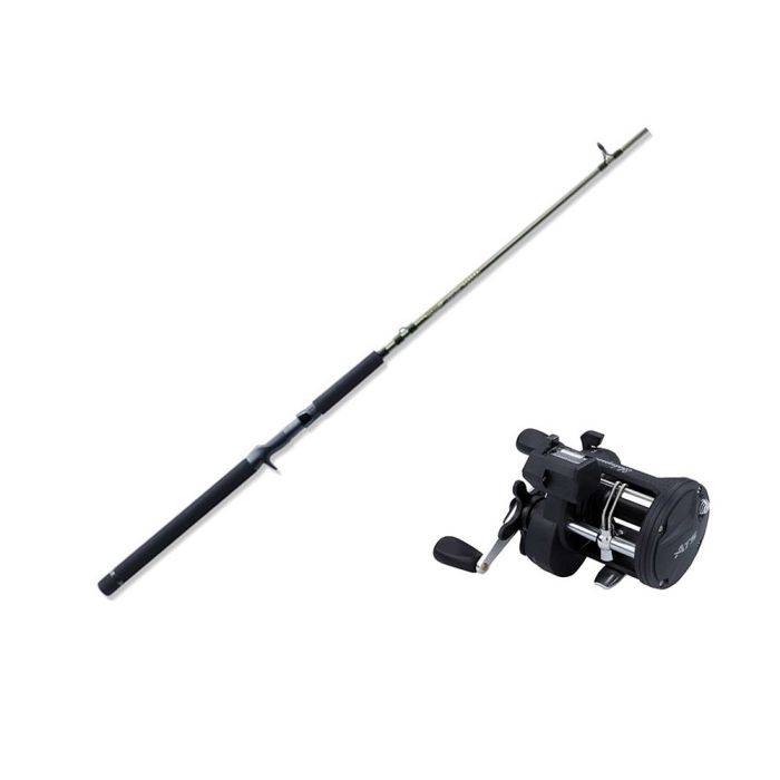 St. Croix ET100MM2/ATS15LCX ET100MM2/ATS15LCX Eyecon Trolling Rod 10ft  Medium 2PC with Shakespeare Agility Line Counter Reel 0 Separately Fixed