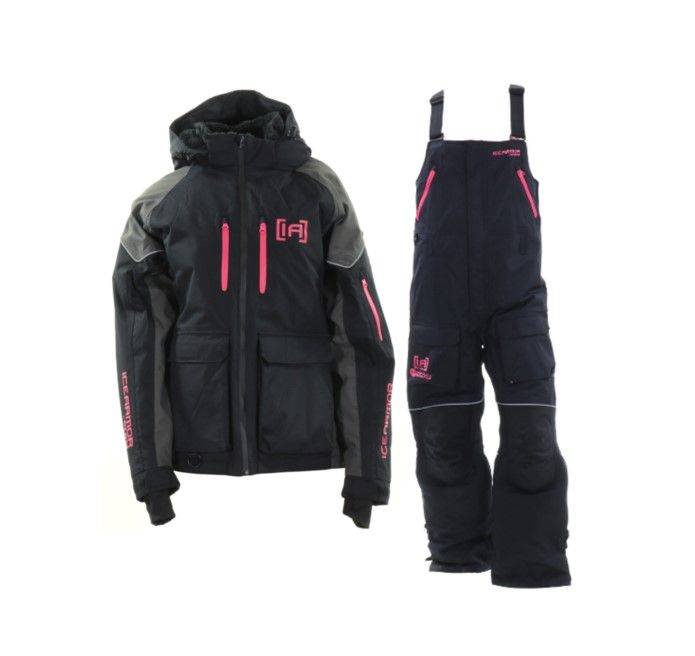 Ice Armor by Clam 169-CF IA-169-CF Women's Rise Suit - Charcoal Fushsia 0  Separately Fixed