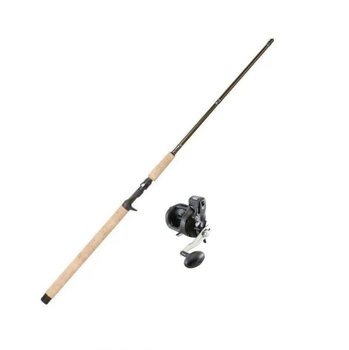 Okuma Fishing Tackle Celilo Casting Rod 8ft 6in 2-Piece MLA with Magda Pro  15DXT Line Counter Reel